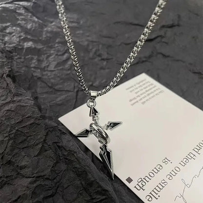 Titanium steel necklace, crafted with an electroplating process, fade-resistant and hypoallergenic.